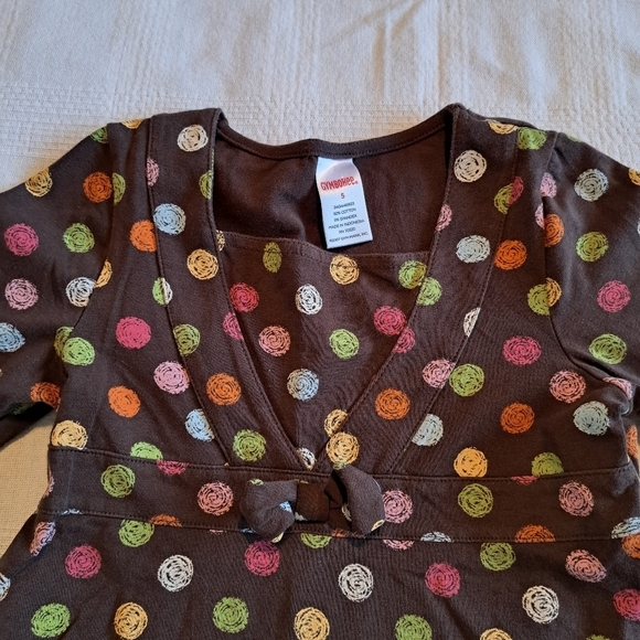 Gymboree girls size 5 Lots of Dots line dress, long sleeves - Picture 4 of 4